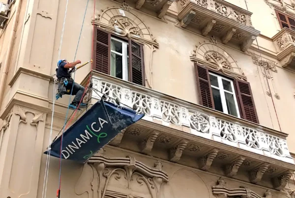 ristrutturazione senza impalcature di un edificio storico a Palermo
